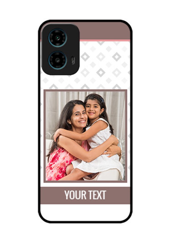 Motorola G34 5G Custom Glass Phone Case - Simple Diamond Design