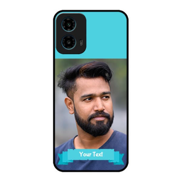 Motorola G34 5G Custom Glass Phone Case - Blue Color Design