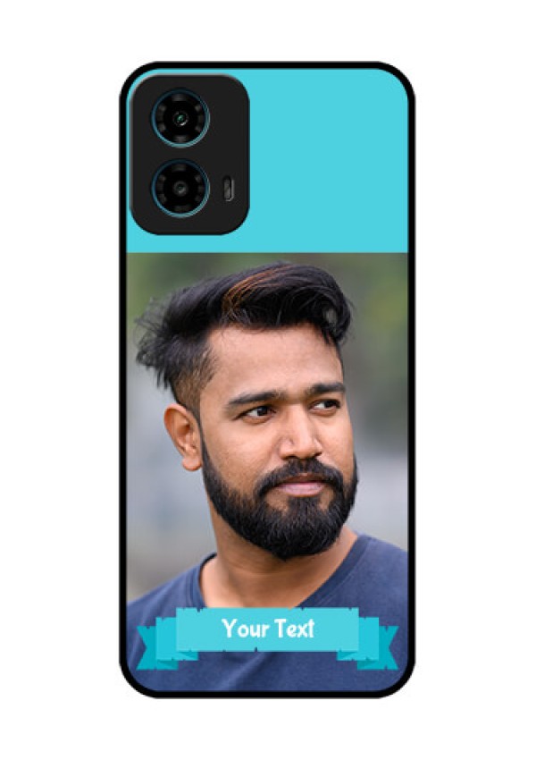 Motorola G34 5G Custom Glass Phone Case - Blue Color Design