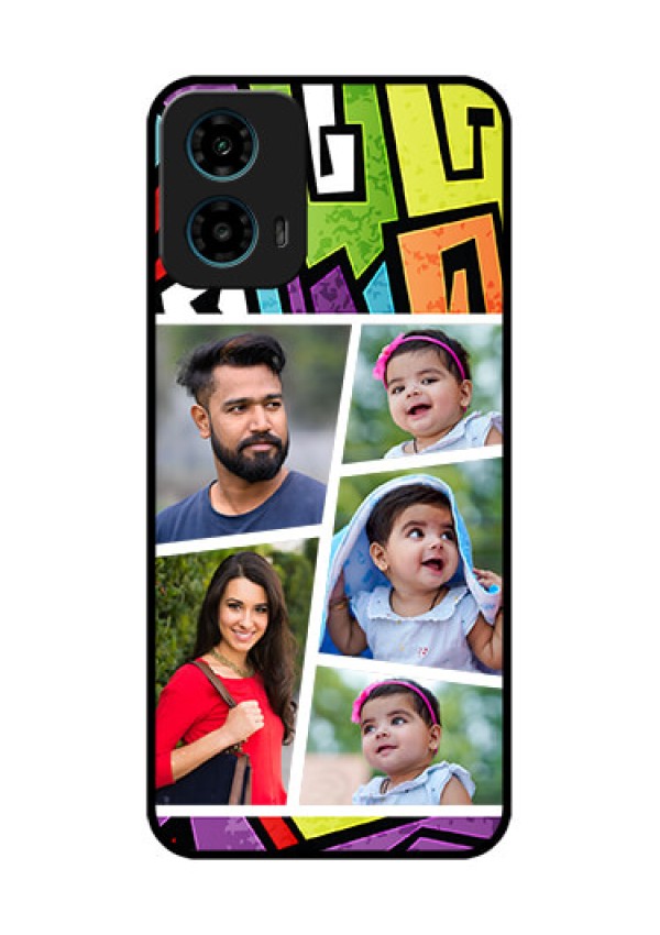 Motorola G34 5G Custom Glass Phone Case - Graffiti Pattern Design
