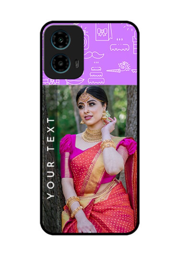 Motorola G34 5G Custom Glass Phone Case - Birthday Icons Design