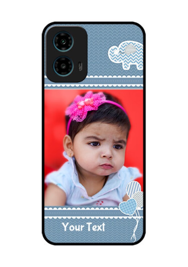 Motorola G34 5G Custom Glass Phone Case - With Kids Pattern Design