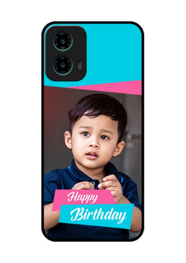 Motorola G34 5G Custom Glass Phone Case - Image Holder With 2 Color Design