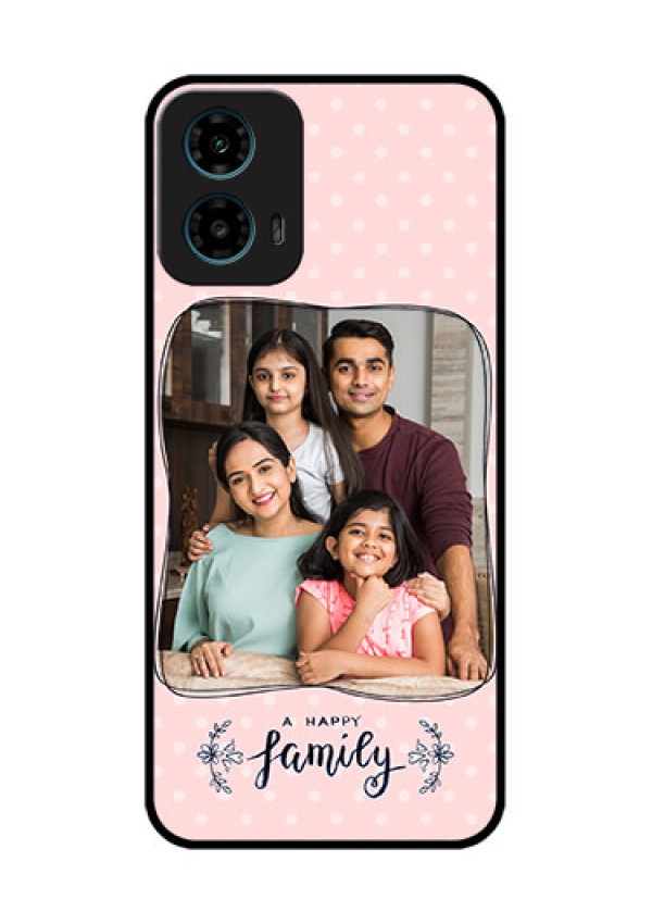 Motorola G34 5G Custom Glass Phone Case - Family With Dots Design