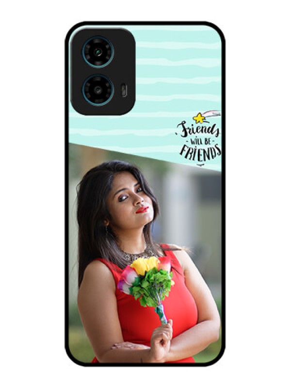 Custom Motorola G34 5G Custom Glass Phone Case - Friends Picture Icon Design