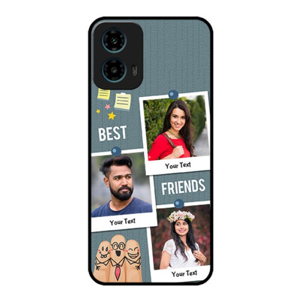 Motorola G34 5G Custom Glass Phone Case - Sticky Frames And Friendship Design Motorola G34 5G Custom Glass Phone Case - Sticky Frames And Friendship Design