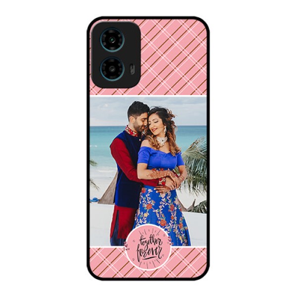 Motorola G34 5G Custom Glass Phone Case - Together Forever Design Motorola G34 5G Custom Glass Phone Case - Together Forever Design