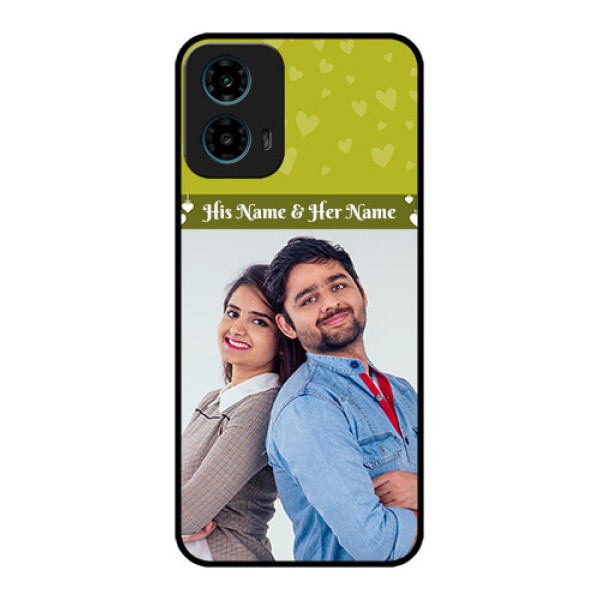 Motorola G34 5G Custom Glass Phone Case - You & Me Heart Design