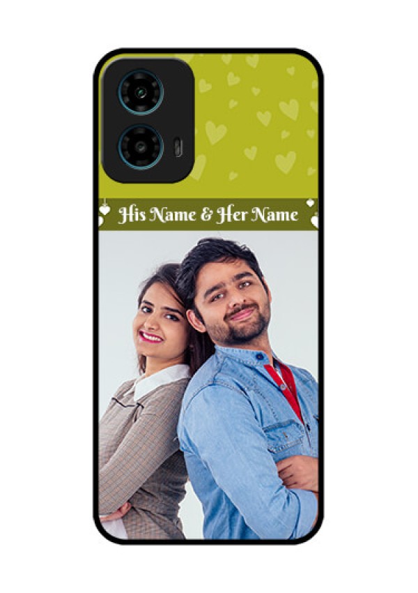 Motorola G34 5G Custom Glass Phone Case - You & Me Heart Design