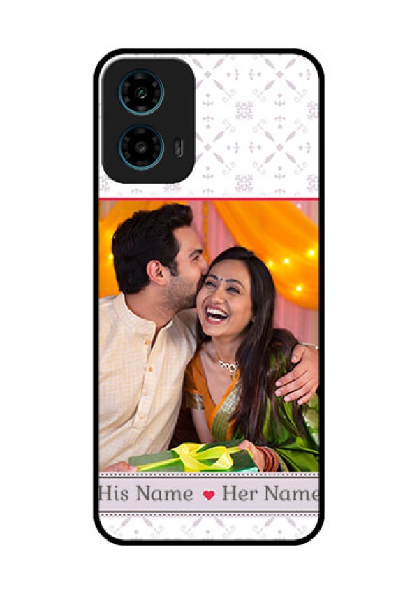 Motorola G34 5G Custom Glass Phone Case - With Photo And Ethnic Design
