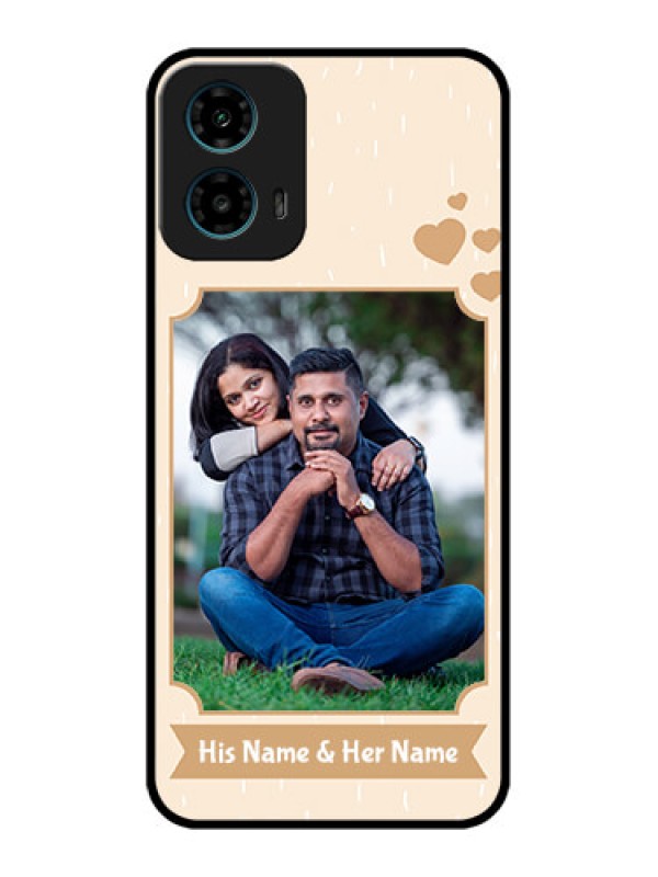 Custom Motorola G34 5G Custom Glass Phone Case - With Confetti Love Design