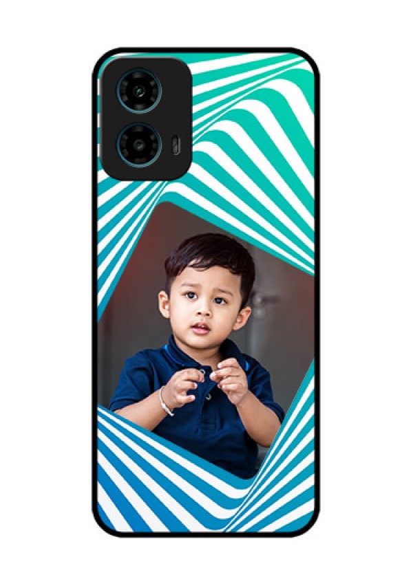 Motorola G34 5G Custom Glass Phone Case - Abstract Spiral Design