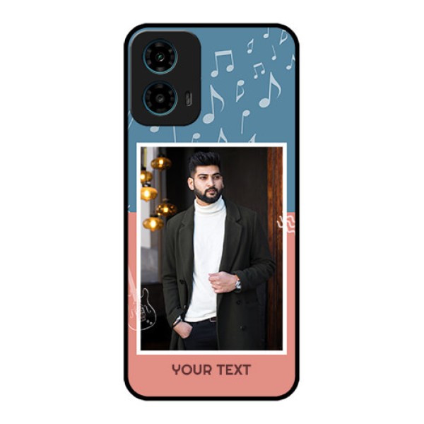 Motorola G34 5G Custom Glass Phone Case - With Color Musical Note Design Motorola G34 5G Custom Glass Phone Case - With Color Musical Note Design