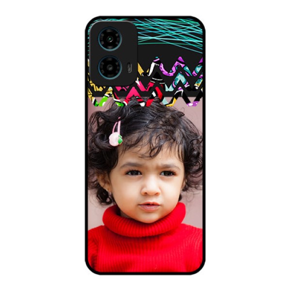 Motorola G34 5G Custom Glass Phone Case - Neon Abstract Design