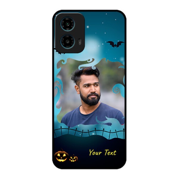Motorola G34 5G Custom Glass Phone Case - Halloween Frame Design Motorola G34 5G Custom Glass Phone Case - Halloween Frame Design