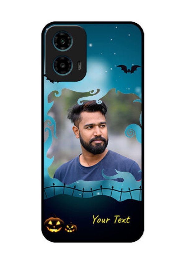 Motorola G34 5G Custom Glass Phone Case - Halloween Frame Design