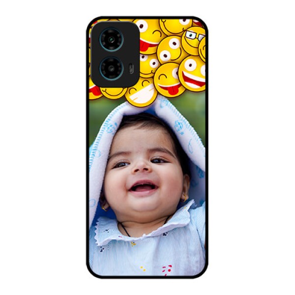 Motorola G34 5G Custom Glass Phone Case - With Smiley Emoji Design Motorola G34 5G Custom Glass Phone Case - With Smiley Emoji Design