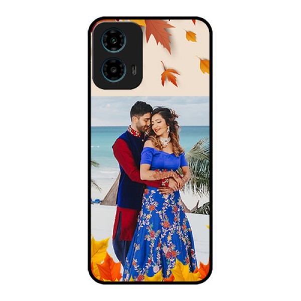 Motorola G34 5G Custom Glass Phone Case - Autumn Maple Leaves Design Motorola G34 5G Custom Glass Phone Case - Autumn Maple Leaves Design