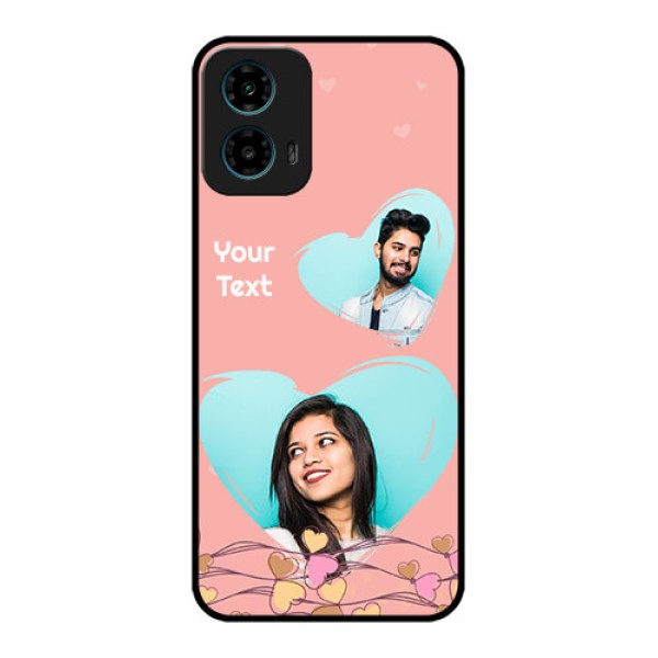 Motorola G34 5G Custom Glass Phone Case - Love Doodle Design