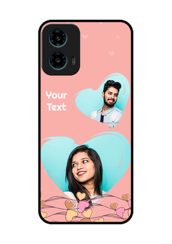 Motorola G34 5G Custom Glass Phone Case - Love Doodle Design