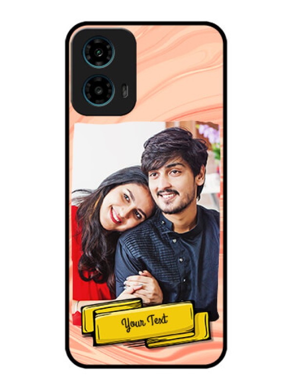 Custom Motorola G34 5G Custom Glass Phone Case - Marble Texture Design