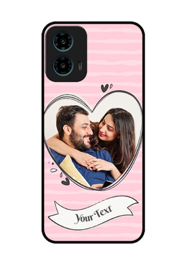 Motorola G34 5G Custom Glass Phone Case - Vintage Heart Design