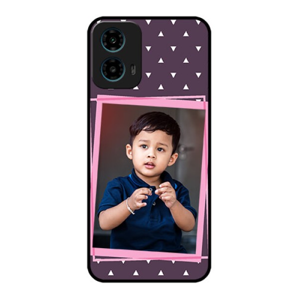 Motorola G34 5G Custom Glass Phone Case - Triangle Pattern Dotted Design Motorola G34 5G Custom Glass Phone Case - Triangle Pattern Dotted Design