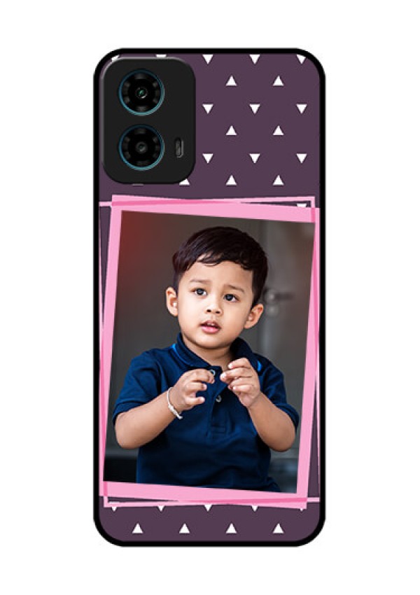 Motorola G34 5G Custom Glass Phone Case - Triangle Pattern Dotted Design