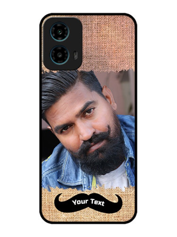 Custom Motorola G34 5G Custom Glass Phone Case - With Texture Design