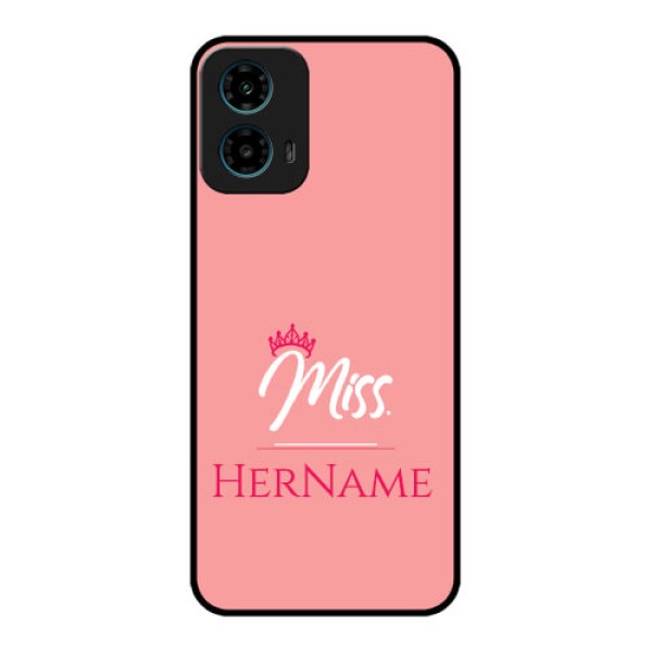 Motorola G34 5G Custom Glass Phone Case - Mrs With Name Design
