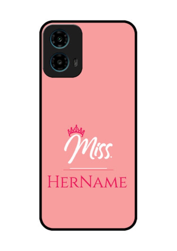 Motorola G34 5G Custom Glass Phone Case - Mrs With Name Design