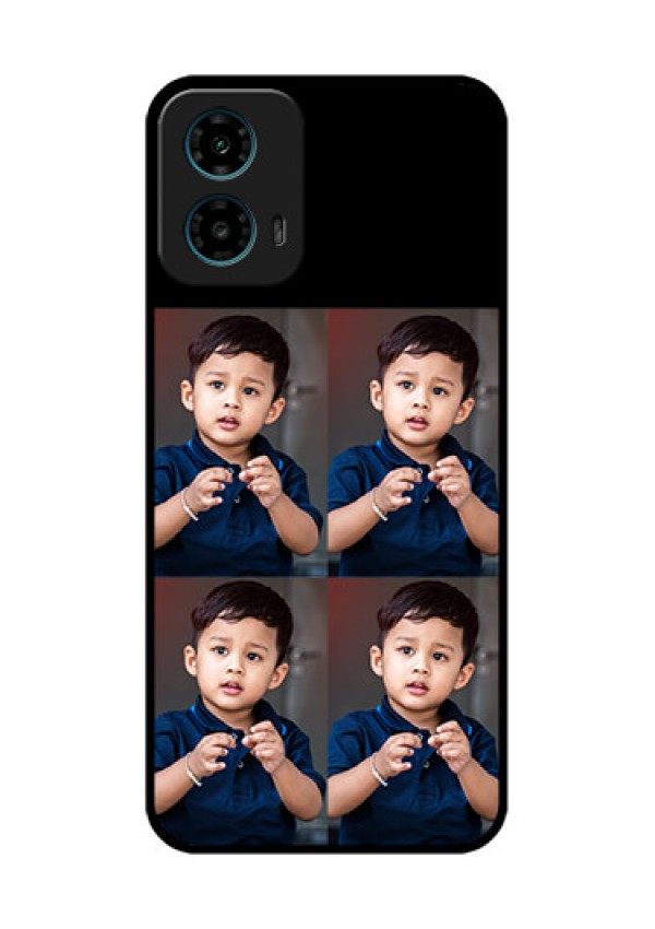 Motorola G34 5G Custom Glass Phone Case - 4 Image Holder Design