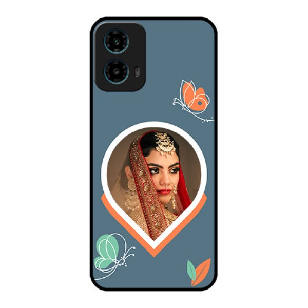 Motorola G34 5G Custom Glass Phone Case - Droplet Butterflies Design Motorola G34 5G Custom Glass Phone Case - Droplet Butterflies Design