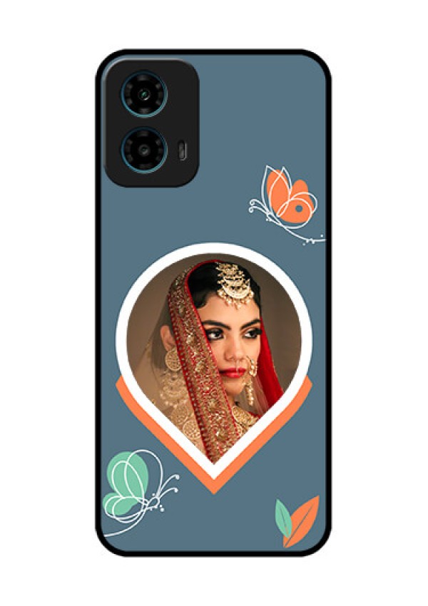 Motorola G34 5G Custom Glass Phone Case - Droplet Butterflies Design