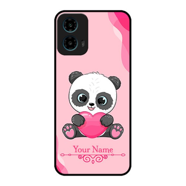 Motorola G34 5G Custom Glass Phone Case - Cute Panda Design