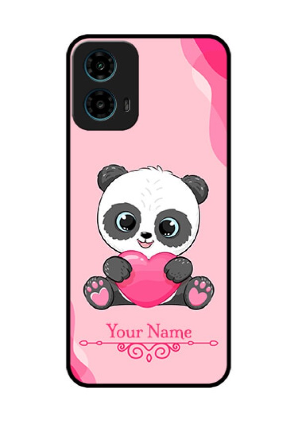 Motorola G34 5G Custom Glass Phone Case - Cute Panda Design