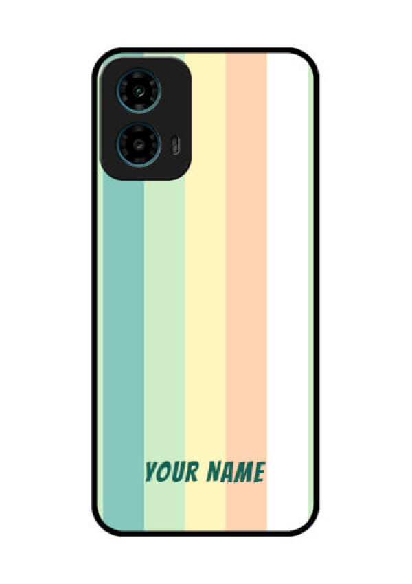 Motorola G34 5G Custom Glass Phone Case - Multi - Colour Stripes Design