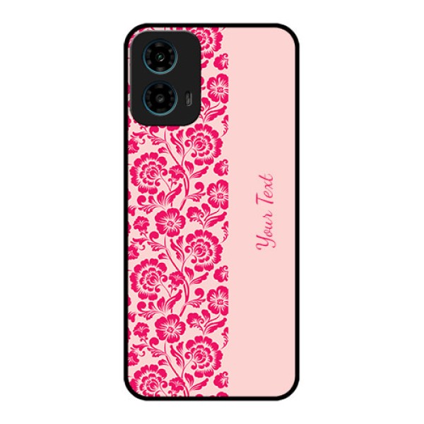Motorola G34 5G Custom Glass Phone Case - Attractive Floral Pattern Design Motorola G34 5G Custom Glass Phone Case - Attractive Floral Pattern Design