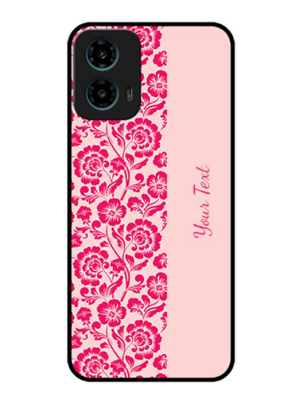 Custom Motorola G34 5G Custom Glass Phone Case - Attractive Floral Pattern Design