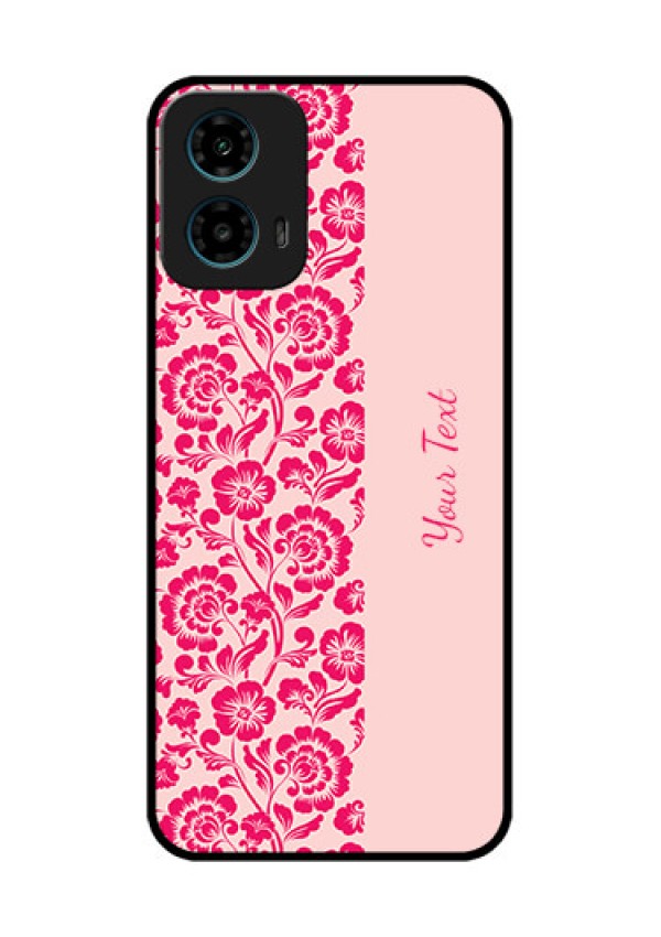 Motorola G34 5G Custom Glass Phone Case - Attractive Floral Pattern Design
