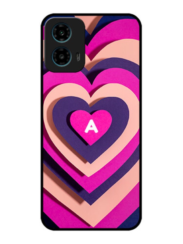 Custom Motorola G34 5G Custom Glass Phone Case - Cute Heart Pattern Design