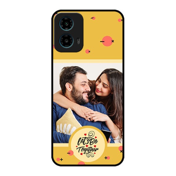 Motorola G34 5G Custom Glass Phone Case - Lets Be Together Design Motorola G34 5G Custom Glass Phone Case - Lets Be Together Design