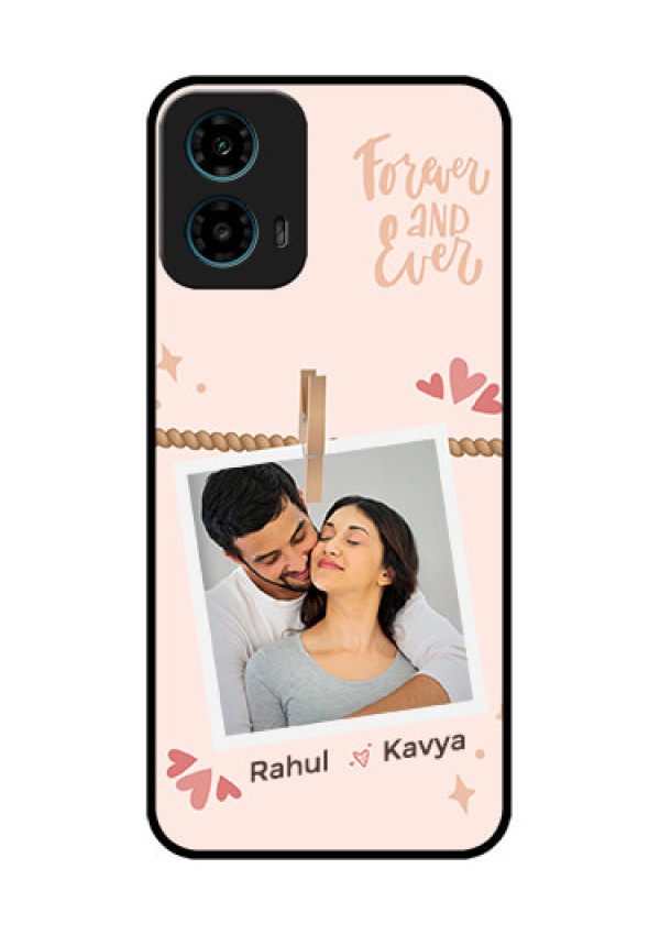 Motorola G34 5G Custom Glass Phone Case - Forever And Ever Love Design