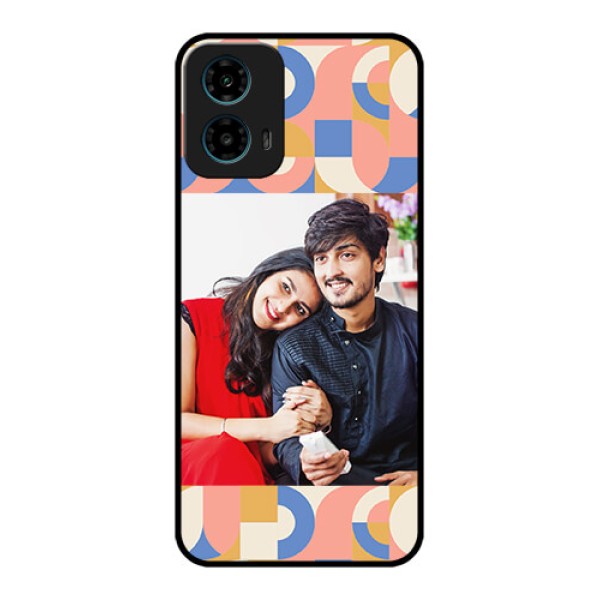 Motorola G34 5G Custom Glass Phone Case - Semi - Circle Maze Pattern Design