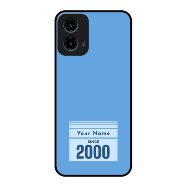 Motorola G34 5G Custom Glass Phone Case - Custom Year Of Birth Design Motorola G34 5G Custom Glass Phone Case - Custom Year Of Birth Design