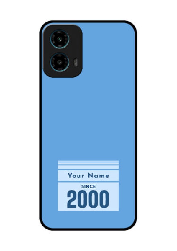 Motorola G34 5G Custom Glass Phone Case - Custom Year Of Birth Design