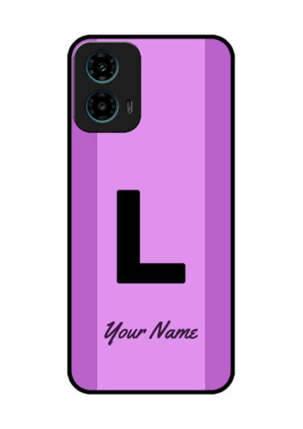 Motorola G34 5G Custom Glass Phone Case - Tricolor Custom Text Design