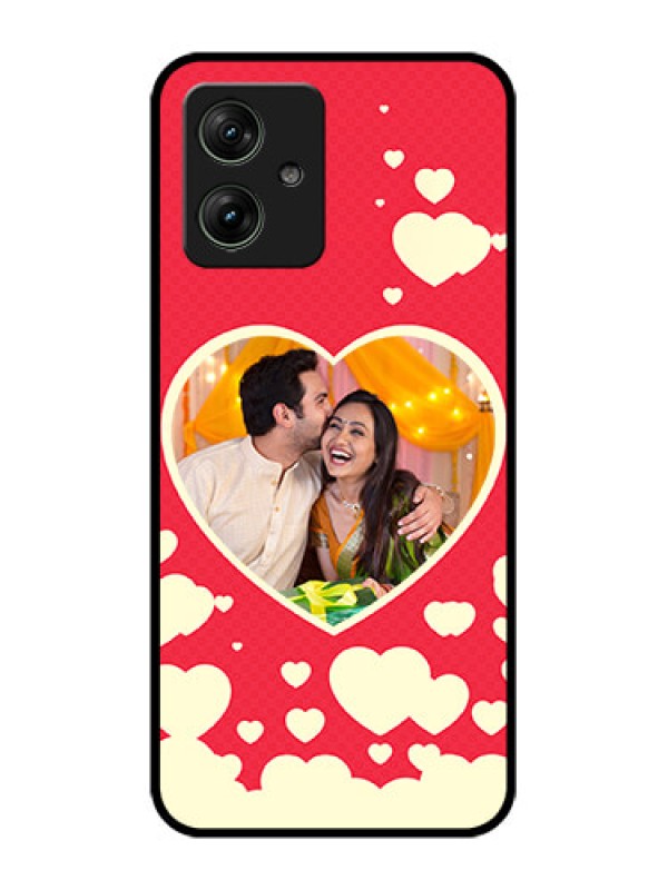 Custom Motorola G54 5G Custom Glass Phone Case - Love Symbols Phone Cover Design