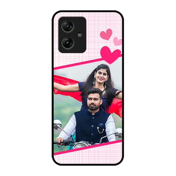 Motorola G54 5G Custom Glass Phone Case - Love Shape Heart Design Motorola G54 5G Custom Glass Phone Case - Love Shape Heart Design