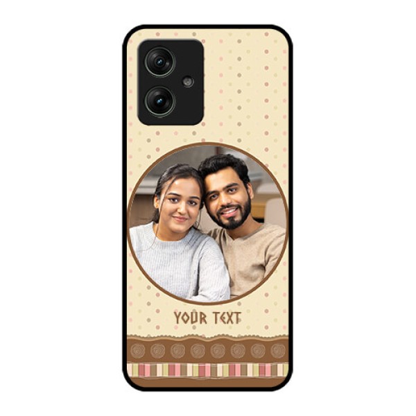 Motorola G54 5G Custom Glass Phone Case - Brown Dotted Mobile Case Design Motorola G54 5G Custom Glass Phone Case - Brown Dotted Mobile Case Design